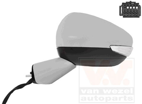 0979807 VAN Wezel Espelho de retrovisão esquerdo
